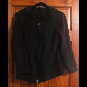 LANDS’ END • Medium petite black zip up jacket